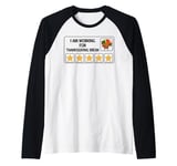 I Am Working For Thanksgiving Break 5 Stars Turkey Raglan Baseball Tee