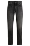 BOSS Mens RE.Maine BO Maine Black Regular-fit Jeans in Rigid Denim