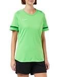 Nike Women's Academy 21 Training Top Women's Jersey, Womens, Women's Jersey, CV2627-362, Lt Green Spark/White/Pine Green/White, XXS