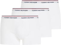 Tommy Hilfiger - Men's Boxer Shorts - Multipack Trunks For Men - 3 Pack Underwear Man - Signature Waistband Elastic - White - Size M