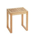 WENKO Tabouret Salle de Bain Norway | Tabouret, siège d'intérieur, Support Plante ou décoration| Hauteur 40cm | Design scandinave | Noyer Naturel et Massif Finition chêne | 40x46x30 cm | Bois