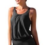 Wiki Loose Tankini Top Svart E/F XXL Dame