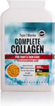 Collagen Supplements for Women or Men - Complete Type 1 Marine Collagen Complex 