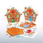 Baker Ross Kits de Cartes Maison en Pain d'épice à Assembler (Paquet de 6) - Loisirs créatifs de Noël pour Enfants