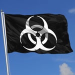 ewretery Biohazard Symbol 1 3x5 Foot Flags Outdoor Flag 100% Single-Layer Translucent Polyester 3x5 Ft