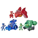 PJ Masks 3-in-1 Combiner Jet Preschool Toy, Toy Set with 3 Vehicles and 3 Action Figures, Kids Ages 3 and Up, Multicolor, Medium