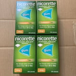 4 X Nicorette Gum Fruitfusion 4mg - 105 Pieces. Expiry 02/24