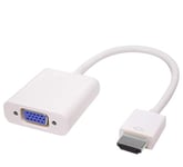 Premium Cord HDMI VGA Converter with 3.5mm Stereo Jack Socket - White