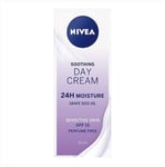 NIVEA Sensitive Day Cream 50 ml, Face Cream and Moisturiser with SPF 15 for Skin