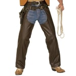 Cowboy Chaps Brown Leatherlook Accessory for Wild West Dessert Fancy Dress