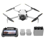 DJI Bundle DJI Mini 4 Pro Fly More avec DJI RC 2 (Radiocommande avec Écran), Mini Drone Pliable avec Caméra 4K, Moins de 0,549 lb/249 g, Temps de Vol de 34 min, 2 Batteries Supplémentaires, C0