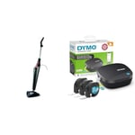Vileda Steam Mop Plus, UK Version, Black, Efficient and Hygienic Cleaning for Floors & Dymo LetraTag 200B Bluetooth Label Maker Value Pack | Compact Label Printer