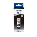 Original Epson 104 Black Ink Bottle EcoTank ET-2814, ET-2815, ET-2820, ET-2821