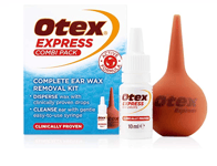 Otex Express Combi Pack Complete Ear Wax Ear Drops Syringe Removal Kit 10ml