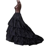 Jupon Long Cerceau Noir,Crinoline,Robe De Rh,Jupe,Sous-Jupe,Accessoires De Mariage