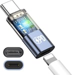 Adaptateur Pour Lightning Femelle Vers Usb C Mâle Pour Iphone 16 15 Pro Max Plus, Connecteur Usb C Charge Rapide Pd 27w Transfert De Données Pour Ipad 10/Pro/Mini6, Pas Pour Ipencil/Audio/Otg