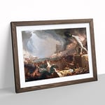 Course Of The Empire Destruction By Thomas Cole Classic Painting Framed Wall Art Print, Ready to Hang Picture for Living Room Bedroom Home Office Décor, Walnut A2 (64 x 46 cm)