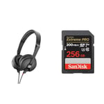 Sennheiser HD 25 LIGHT Lightweight On-Ear DJ & Monitoring Headphones & SanDisk 256GB Extreme PRO SDXC card + RescuePRO Deluxe, up to 200MB/s, UHS-I, Class 10, U3, V30