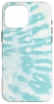 iPhone 16 Pro Max Cool Tie-dye Pattern Design Blue Teal Hippie Tie Dye Case