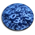 Round MDF Magnets - Blue Number Art Maths Physics #12331