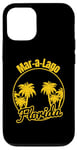 Coque pour iPhone 15 Jaune Mar-a-Lago Floride Palmiers Destination Vacances