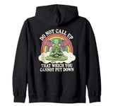 Cthulhu Mythos Quote, Retro Yoga Cthulhu Zip Hoodie