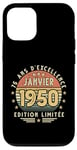 Coque pour iPhone 12/12 Pro Janvier 1950 Cadeau Anniversaire Janvier 1950 75 ans Homme