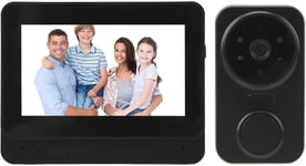 Système D'interphone Vidéo WiFi sans Fil, Système de Sonnette D'interphone Visuel HD 1080P avec Caméra et Moniteur, Sonnette Vidéo sans Fil, Système de sécurité Domestique