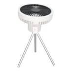 (White) Portable Fan ABS Safe And Stable Adjustable Angle Tripod Desk