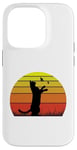 Coque pour iPhone 14 Pro T-shirt rétro chat et papillons