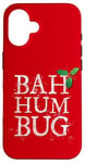 Coque pour iPhone 16 Citation Anti-Noël de Dickens Scrooge un Bah Humbug