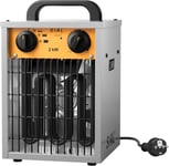 Chauffage Soufflant 2000W-Industriel-Radiateur Electrique-Pour Chantier,Atelier Ou Garage Avec Contrôle Thermostatique Entierement Reglable Et Deux Modes De Chauffage