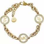 Michael Kors Gold Pave Crystal Fulton Chain Logo Bracelet MKJ4729710