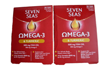 2X Seven Seas Omega-3 Fish Oil Turmeric Supplement 30 Capsules 30 Tablets