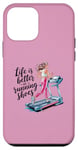 Coque pour iPhone 12 mini Life is Better in Running Shoes Gym Workout Tapis de course