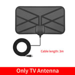 2022 4K 25dB Numérique DVB-T2 TV Antenne avec amplificateur Booster 3000 Miles HD 1080P Antenne Pour Voiture antenne Intérieure Smart TV - Type Only TV Antenna