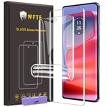 WFTE Compatible with Motorola Edge 50 Pro Screen Protector, [2- Pack] Flexible TPU Film Screen Protector [Full Coverage] [HD Clear] [Bubble Free][Fingerprint unlock support](Transparent)