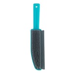 Beldray LA071590EU Brosse en Caoutchouc, Mini Balai pour Moquette et Tapis, Retirer Les Poils d'Animaux, Brosse à Main pour Tapis de Voiture et Rembourrage, Design Pet Plus+, Turquoise/Gris