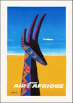 Airlines AIR Afrique Réf306 - POSTER 40x60cm d'une AFFICHE VINTAGE