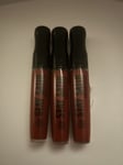 3 x Rimmel London - Stay Satin - Liquid Lip Colour - 500 Redical 5.5ml - New.