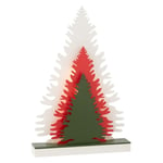 Sapin avec led en bois multicouleur 29.5644.5 cm