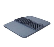 Umbra Udry Égouttoir à vaisselle et tapis d'égouttement en microfibre – Pliable, peu encombrant et facile à ranger, 60 x 45 cm, tapis dish en polypropylène, denim, taille unique