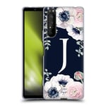 Head Case Designs Officially Licensed Nature Magick Letter J Floral Monogram Navy Flowers 1 Soft Gel Case Compatible With Sony Xperia 1 II 5G