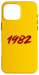 Coque pour iPhone 16 Pro Max Vintage anniversaire depuis 1982 avec belle police rouge