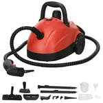 Steam Cleaner Red Plastic 34W x 25D x 23.5H cm HOMCOM Multi-purpose Steamer