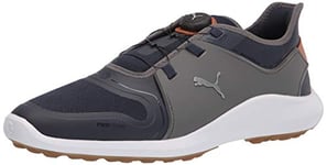 PUMA Men's Ignite Fasten8 Disc Golf Shoe, Navy Blazer Silver Silent Shade, 6.5 UK