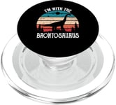 I'm With The Dinosaur Brontosaurus, Dino Gifts For Kids PopSockets PopGrip for MagSafe