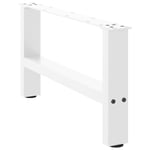 vidaXL Coffee Table Legs White 2 pcs 30×60 cm Steel