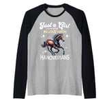 Horse Hanoverian Girl Loves Hanoverian Raglan Baseball Tee