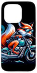 Coque pour iPhone 15 Pro Renard Sur Moto Vibe Cool